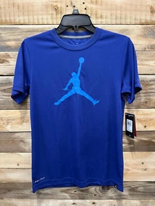 Nike Air Jordan Boy's Dri-FIT T-Shirt - L/152-158cm, Deep Night, F2(B437T) - Picture 1 of 2