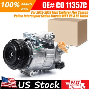 AC A/C Compressor For 2013-2019 Ford Explorer Flex Taurus Lincoln MKT 3.5L Turbo - Picture 1 of 14