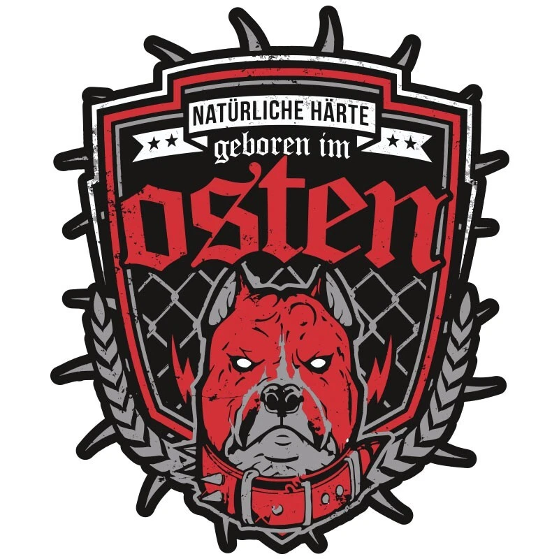 Wetterfester Aufkleber Geboren im Osten 14 oder 40cm Ostdeutschland Ossi DDR