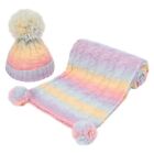 Baby Girls Boys Unisex Cable Hat & Wrap Blanket Gift Set Pom Poms Pink Blue Grey