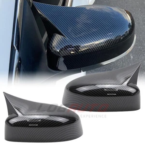 For Ford Focus MK3 2012-2018 Side Wing Mirror Cover Carbon Fiber Effect Trim L+R - Picture 1 of 12