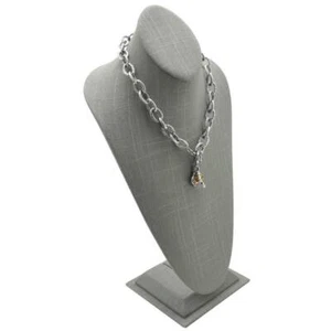 Moderne graue Leinen Halskette Display groß Halskette Display Vitrine Schmuck Büste - Bild 1 von 4