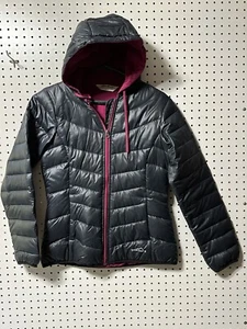 Mujer Eddie Bauer Plumón de Ganso Chaqueta de Invierno con Capucha - Negro - Pequeño - Imagen 1 de 3