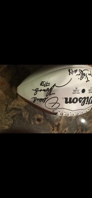 Fútbol americano firmado por Derrick Thomas, Neil Smith, D Cherry Chiefs autenticado por la JSA Foto 1 de 4