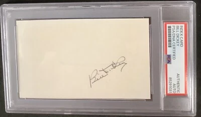 Bill Dickey Signed Index Card Baseball HOF Yankees Autograph Catcher PSA/DNA - Image 1 of 2