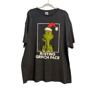 Grinch Resting Face Graphic T-Shirt 2XL Delta Pro Weight Gray - Picture 1 of 7