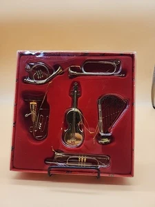 Weihnachten Symphonie Blechblas Musikinstrument Ornamente MCM Vintage (C2) - Bild 1 von 5