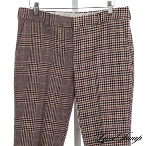 #1 MENSWEAR Brooks Brothers Black Fleece Japan Htth Plaid Split Tweed Pants BB2 - Picture 1 of 6