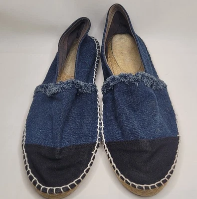 Artesania Espadrilles джинсовой ткани и черный скольжения холст на туфли размер 40 EUR США 8,5/9 - Изображение 1 из 4