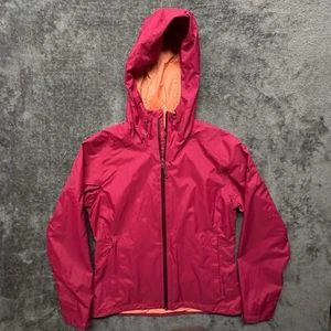 Mountain Hardwear Jacket Womens Medium Pink Full Zip Finder Hooded Rain Coat - Picture 1 of 13