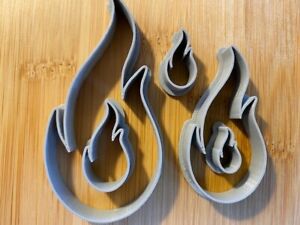 Set of 5 x FIRE FLAMES Biscuit Cookie or Fondant Cutters Sugarcraft Icing Cake