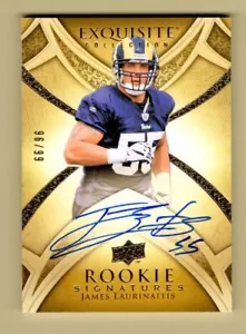 2009 Upper Deck Exquisite Football James Laurinaitis Autograph Rookie # 96/99 - Picture 1 of 1