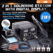 2in1 Digitale Entlötkolben Heißluft Löten Lötstation Entlötstation Lötkolben SMD