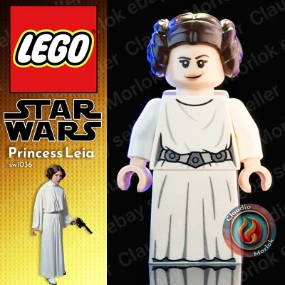 ⭐ LEGO Princess Leia Minifigure sw1036 Star Wars Leila Organa Principessa 75301 - Immagine 1 di 4