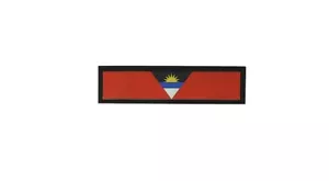 Patch printed embroidered travel souvenir biker backpack flag barbuda stripes - Picture 1 of 1