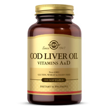 Solgar Norwegian Cod Liver Oil Vitamin a and D Softgels 100 Count