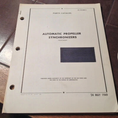 Sincronizador automático de hélice Curtiss-Wright manual de piezas Foto 1 de 4