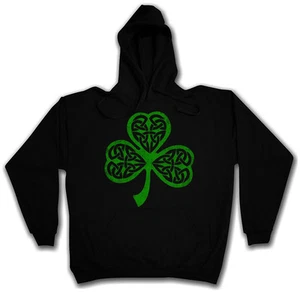 SHAMROCK IRISH KNOT II KAPUZEN SWEATSHIRT HOODIE Kleeblatt Irland Kelten Knoten - Bild 1 von 2