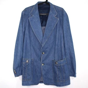 Vintage Lee Mens 40R Sanfor Set Western Denim Chore Jacket Blazer RARE H702 - Picture 1 of 5