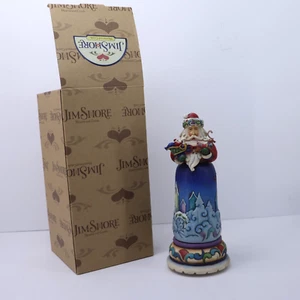 Jim Shore Musical Rotating Santa Figure "The Rooftops Await" #4012672 2008 - Picture 1 of 17