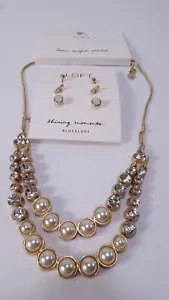 Banana Republic Women's Opal Crystal Necklace Earrings Set NWT 75 - Picture 1 of 18