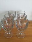 Retro Carlson's Goblet Beer Glass Heavy Clear Drinking Glass Set of Six