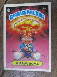 1985 GARBAGE PAIL KIDS STICKERS #8a ADAM BOMB SER 1 CHECKLIST - MATTE BACK CARD - Picture 1 of 15