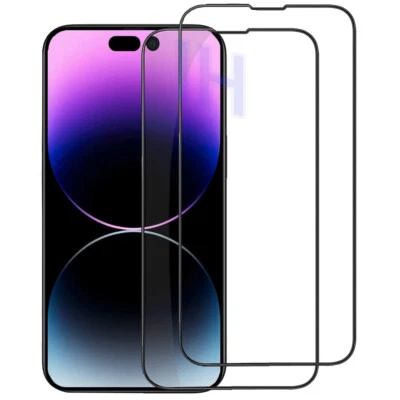 Screen Protector for iPhone 14 13,12 11,Pro Max Curved FULL COVER TEMPERED GLASS - Image 1 of 4