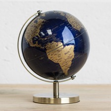 18.5cm Plastic Rotating World Globe Map Atlas Kids Childrens Bedroom Decoration