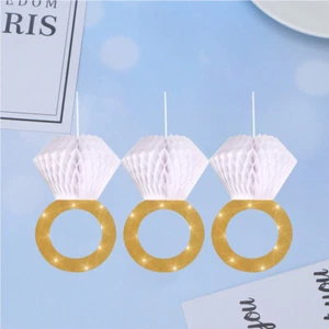 3 PCS Honeycomb Ball Decoration Wedding Background Wall Bride - Picture 1 of 12