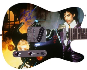 Prince signiert lila Regen Album Cover LP DVD CD Foto Gitarre - Bild 1 von 3