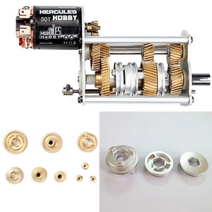 Caja de cambios de metal engranaje cónico / juego de sincronizador para camión de radiocontrol Tamiya Man 1:14 - Imagen 1 de 7