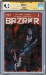 JOHN WICK / KEANU REEVES - BRZRKR #1 - PAINTED SKETCH COVER by Kai Lun Qu CGC 9.8 - Bild 1 von 2
