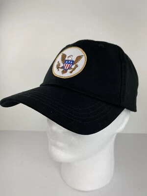 Eagle with Shield Embroidered Adjustable Snapback Hat Cap Black - Image 1 of 4