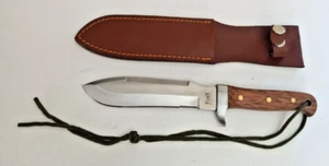 Fox Rostfrei Serrated Hunting Knife w/Sheath - Picture 1 of 19