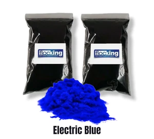 Befriedigung Fasern Elektrisch Blau 2x1 qm Beutel Flock Pulver 2 qm Meter Abdeckung - Bild 1 von 10