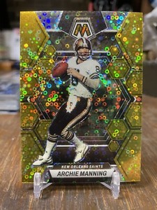 2023 Panini Mosaic Archie Manning Gold No Huddle SSP 06/10 Saints