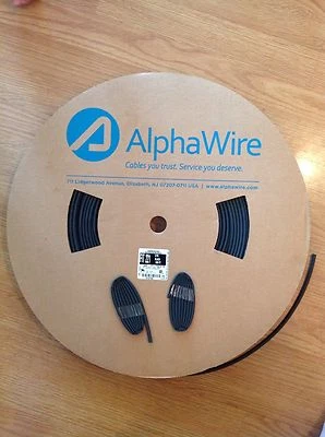 Tubo termorretráctil negro, 3/16", 3 pies, QRP, antena, sintonizador, coaxial, AlphaWire Foto 1 de 4