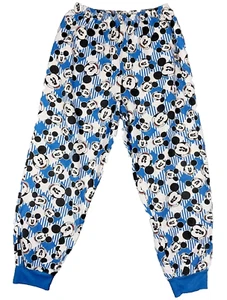 Disney Mickey Mouse Kids Fleece Pajama Pants Unisex Large Plush Sleep Cuffed - Picture 1 of 6