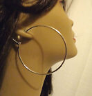 2.25 Inch Simple Thin Hoop Earrings Gold Or Silver Tone Hoop Earrings