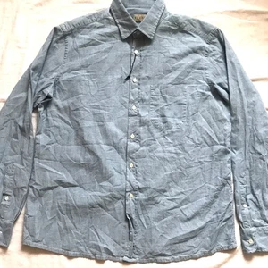 XACUS ITALY MEN'S DENIM SHIRT LONG SLEEVE XL XLARGE SIZE EU - Picture 1 of 13