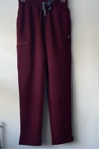 Pantalones Figs Yola Cintura Alta Mujer XXS 2XS Borgoña Rojo Ajustados Exfoliantes NUEVOS NUEVOS CON ETIQUETAS - Imagen 1 de 4