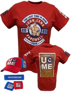 John Cena Last Time Is Now Farewell Tour Hombre Disfraz Camiseta Sombrero Pulseras - Imagen 1 de 14
