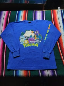 Vintage Pokemon 1999 Nintendo Long Sleeve T-Shirt Size Youth XL - Picture 1 of 11