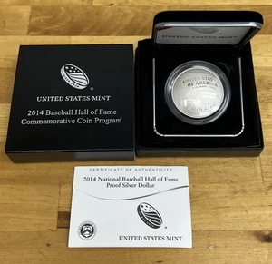 2014 P US Mint Silver Dollar Baseball Hall of Fame Commemorative Coin - Picture 1 of 6