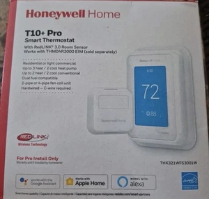 Honeywell home T10+ Pro Smart Thermostat Kit w/Red Link 3.0 Sensor THX321WFS3001 - Picture 1 of 1