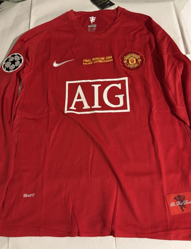 RONALDO 7 MANCHESTER UNITED 2007 2008 HOME MAGLIA JERSEY FINAL MOSCOW UCL - Immagine 1 di 2