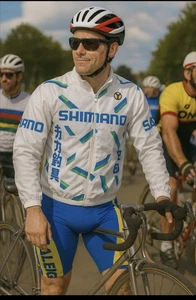 Vintage 1980s Shimano GiEsseTi Team Windbreaker Jacket – Size 5 (XL) – Brand New - Picture 1 of 6