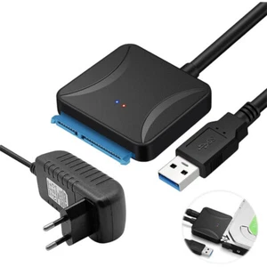 USB 3.0 auf zu SATA Adapter Kabel für 2.5 3.5" Zoll HDD SSD Festplatte Konverter - Afbeelding 1 van 10