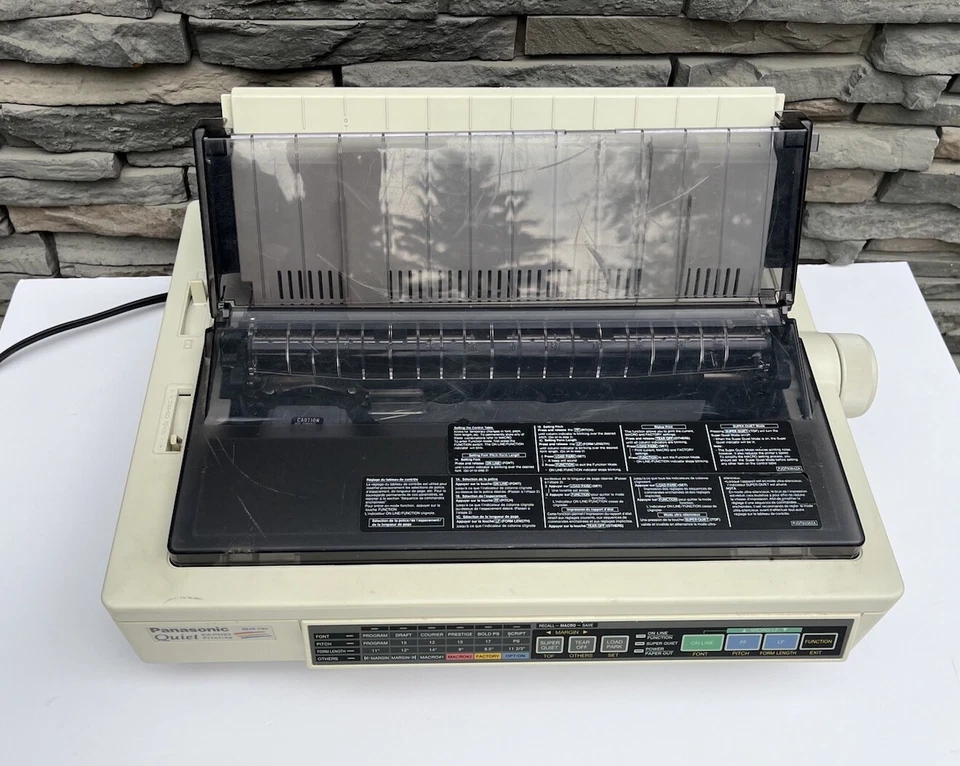 Panasonic KX P2123 Quiet 24 Pin Dot Matrix Printer VTG Untested Parts or Repair - Image 1 of 4